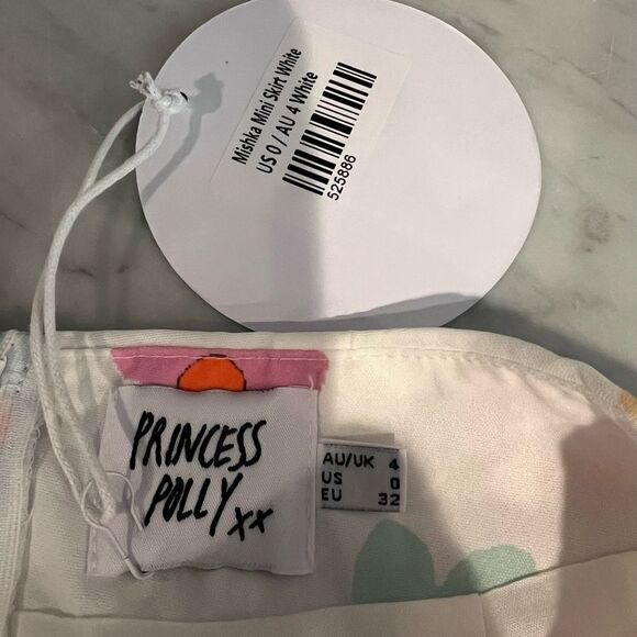 Princess Polly Mishnah Mini Skirt BNWT Non Smoking Floral Lined 0 - Picture 8 of 13